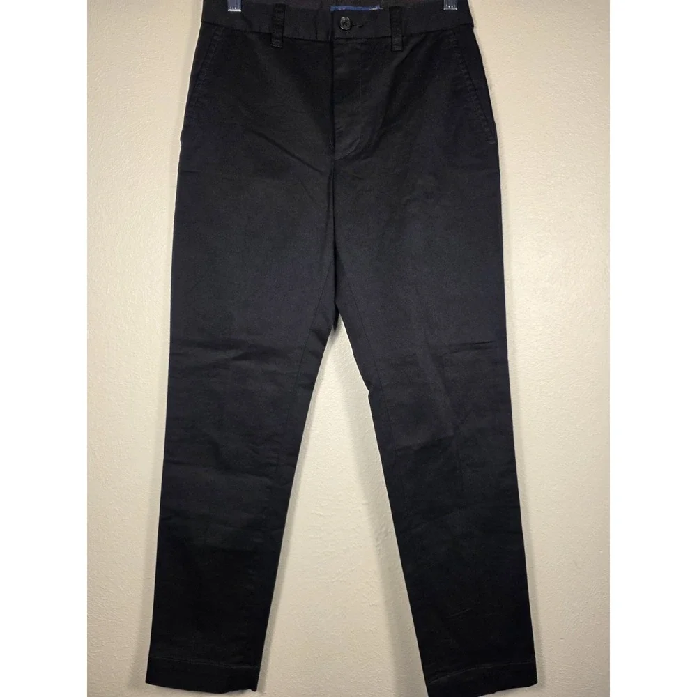 Polo Ralph Lauren Cropped Slim Fit Twill Chino Pant Black Women's Size 2 NWOT